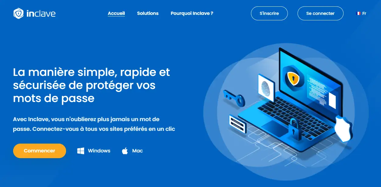 Interface de connexion Inclave utilisée pour accéder à un service partenaire