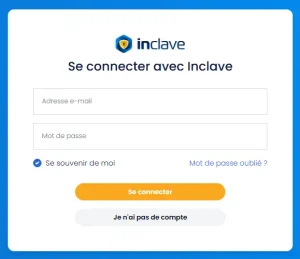 Interface de connexion Inclave sur un appareil compatible
