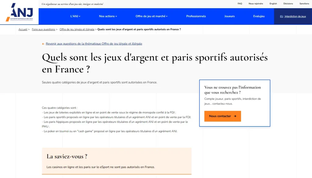 Page de l